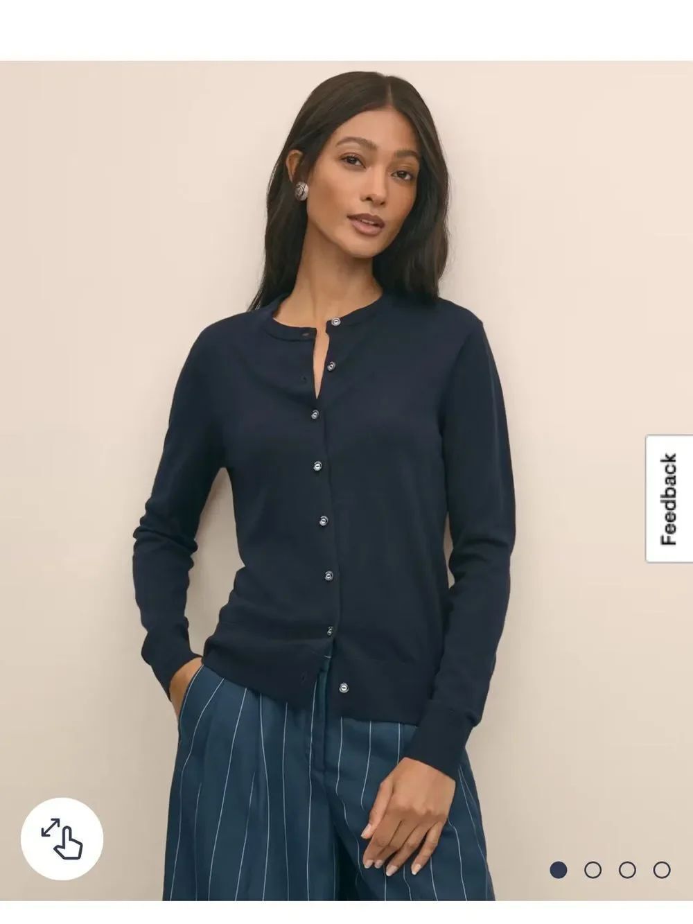Brooks Brothers Navy Supima Cotton Cardigan